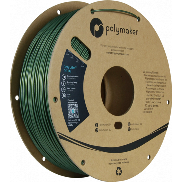 PolyLite PETG Dunkelgrün - 1.75mm - 1 kg