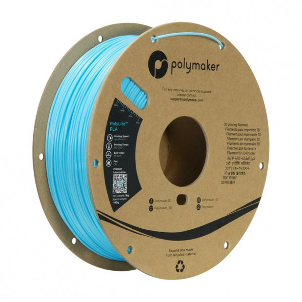 PolyLite PLA Sky Blue (Himmelblau) - 1.75mm - 1 kg