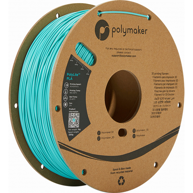 PolyLite PLA Polymaker Teal (Entenblau) - 1.75mm - 1 kg