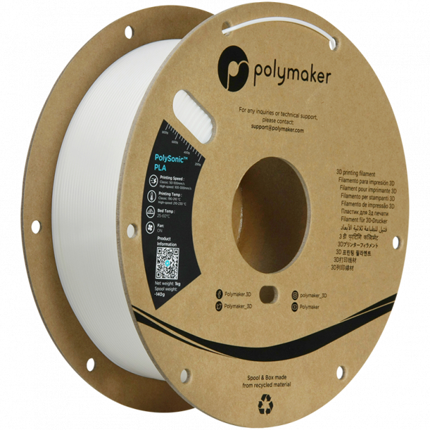 PolySonic PLA (High Speed) Weiß - 1.75mm - 1 kg