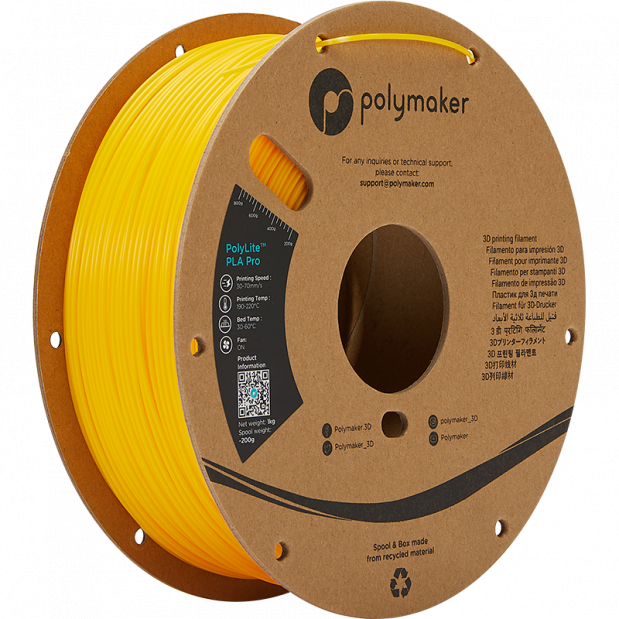 PolyLite PLA Pro Gelb - 1.75mm - 1 kg