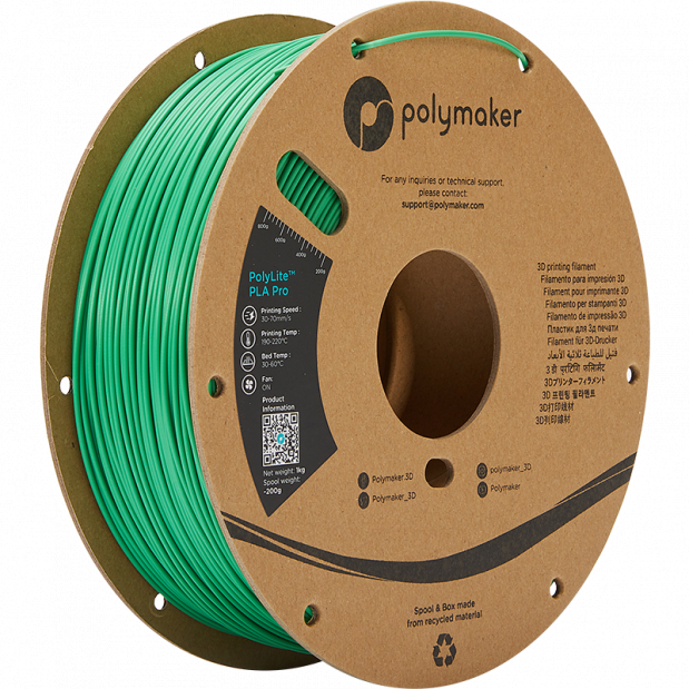 PolyLite PLA Pro Grün - 1.75mm - 1 kg