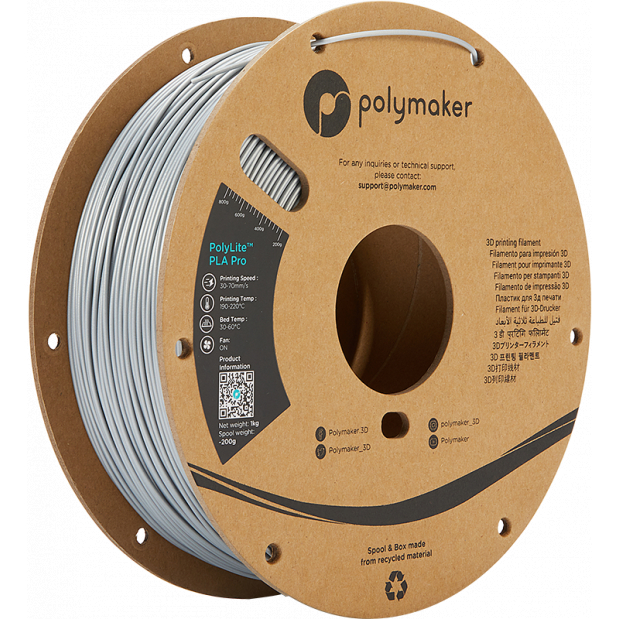 PolyLite PLA Pro Silber (Silver) - 1.75mm - 1 kg