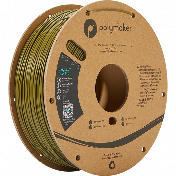 PolyLite PLA Pro Armeegrün (Army Green) - 1.75mm - 1 kg