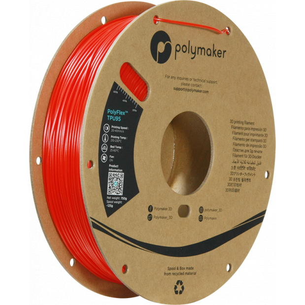 PolyFlex TPU-95A Rot - 1.75mm - 750 g