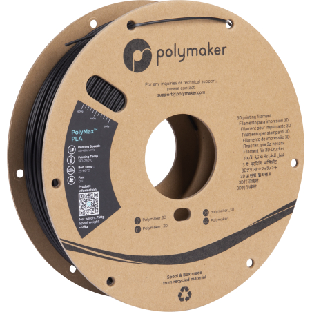 PolyMax Tough PLA Schwarz - 1.75mm - 750 g